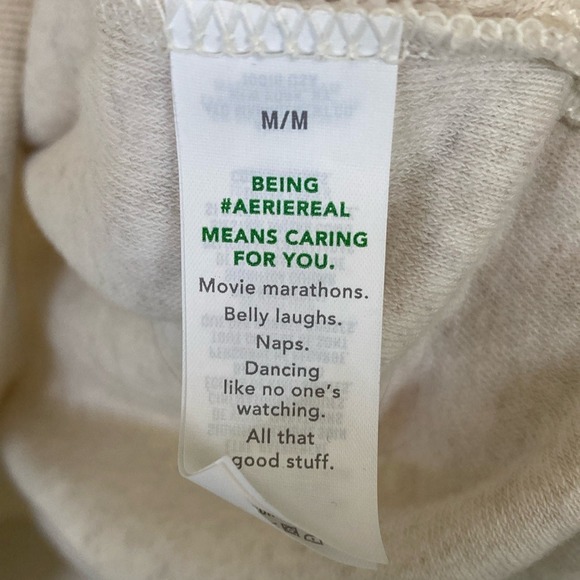 Aerie Womens‎ Cream Sherpa Fleece Quarter Zip Pullover Sweater Size Medium Cozy - Picture 7 of 13